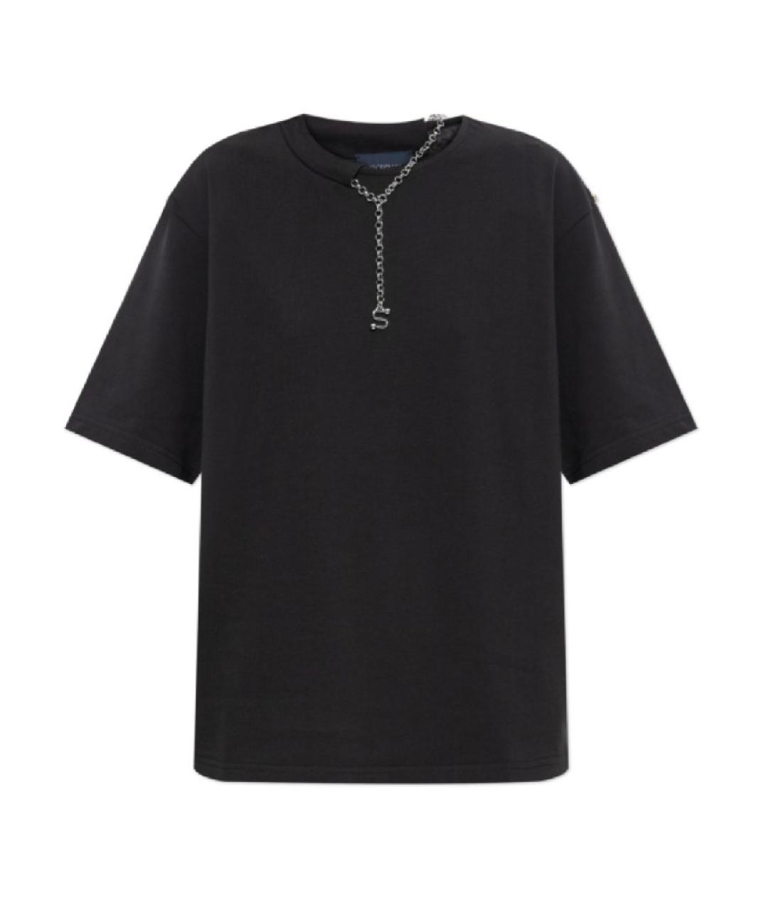 MAX MARA Черная хлопковая футболка, фото 1