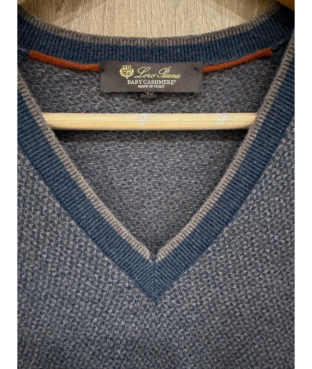 LORO PIANA Серая кашемировая жилетка, фото 3