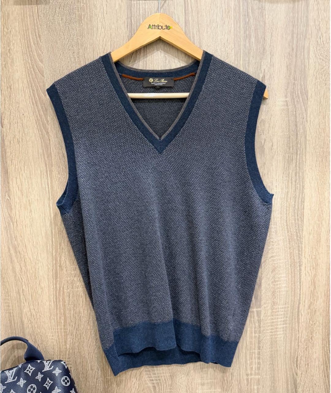 LORO PIANA Серая кашемировая жилетка, фото 5