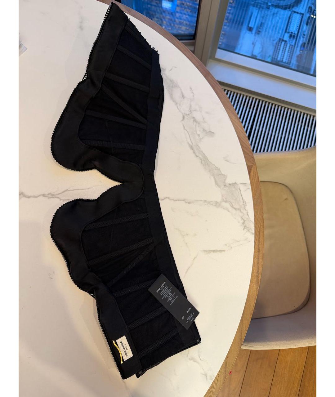 SAINT LAURENT Черный бархатный корсет, фото 2