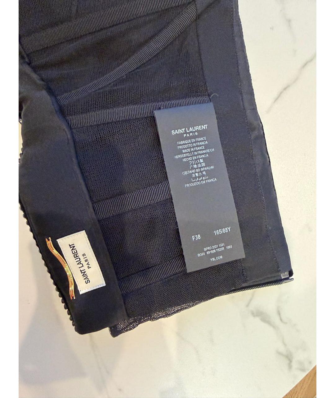 SAINT LAURENT Черный бархатный корсет, фото 3