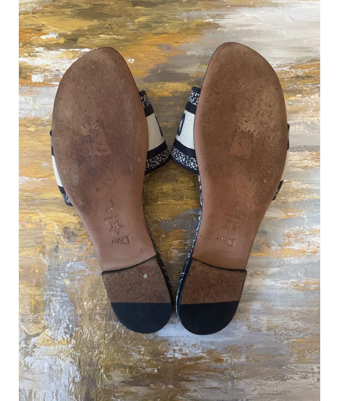 CHRISTIAN DIOR Текстильные шлепанцы, фото 5