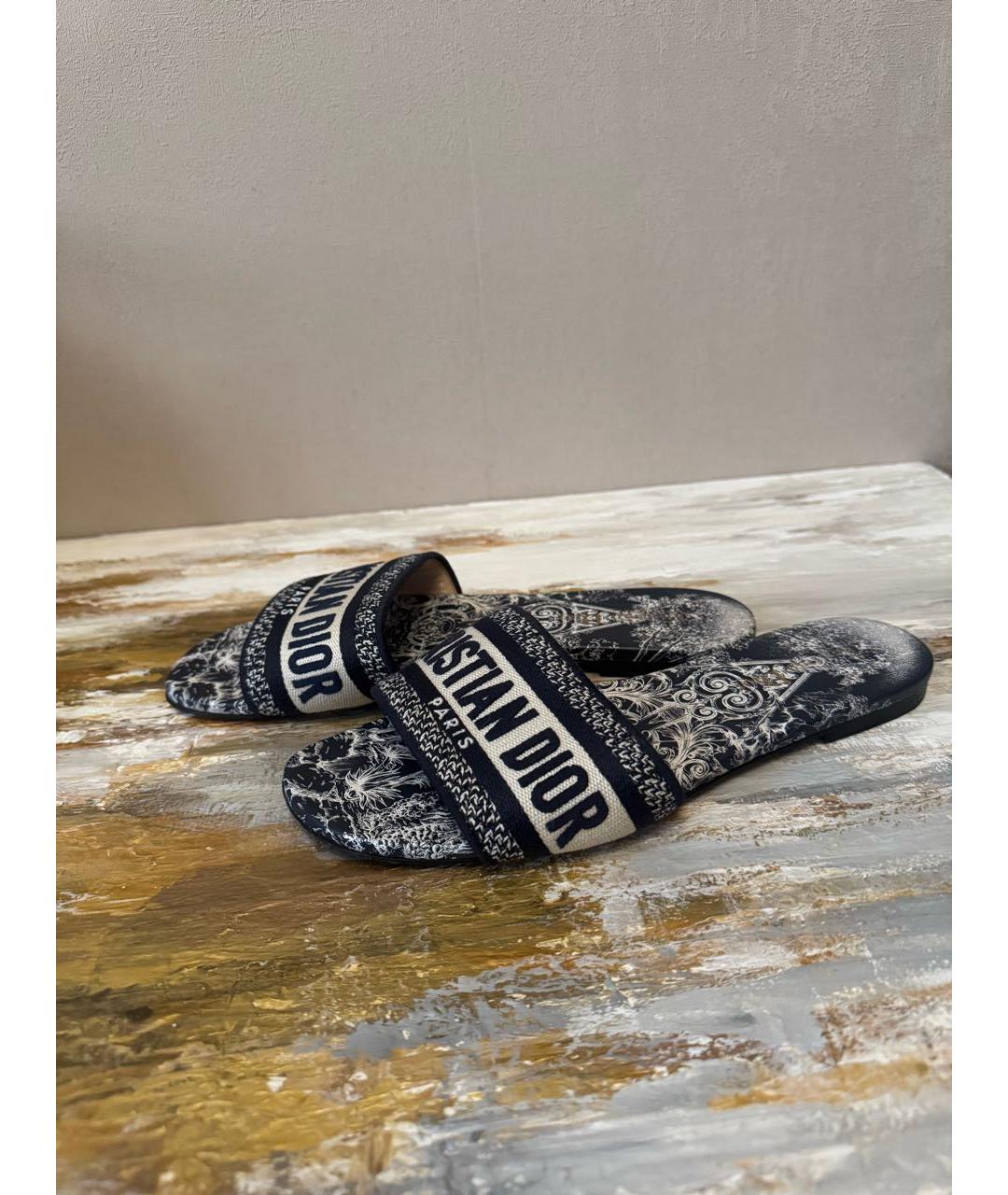 CHRISTIAN DIOR Текстильные шлепанцы, фото 8
