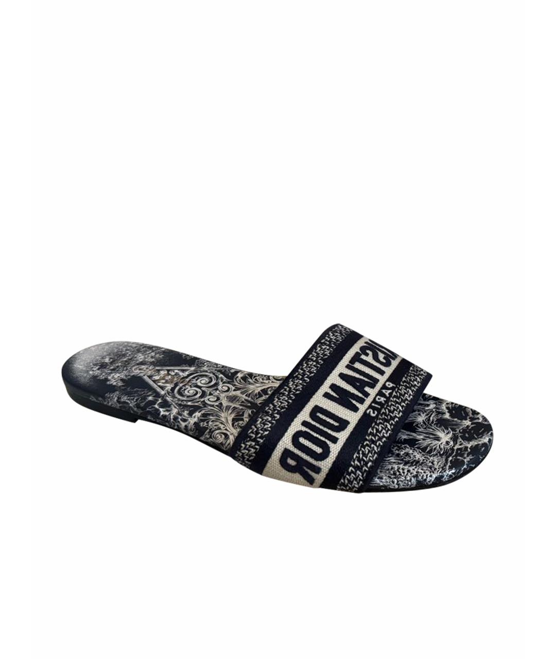 CHRISTIAN DIOR Текстильные шлепанцы, фото 1