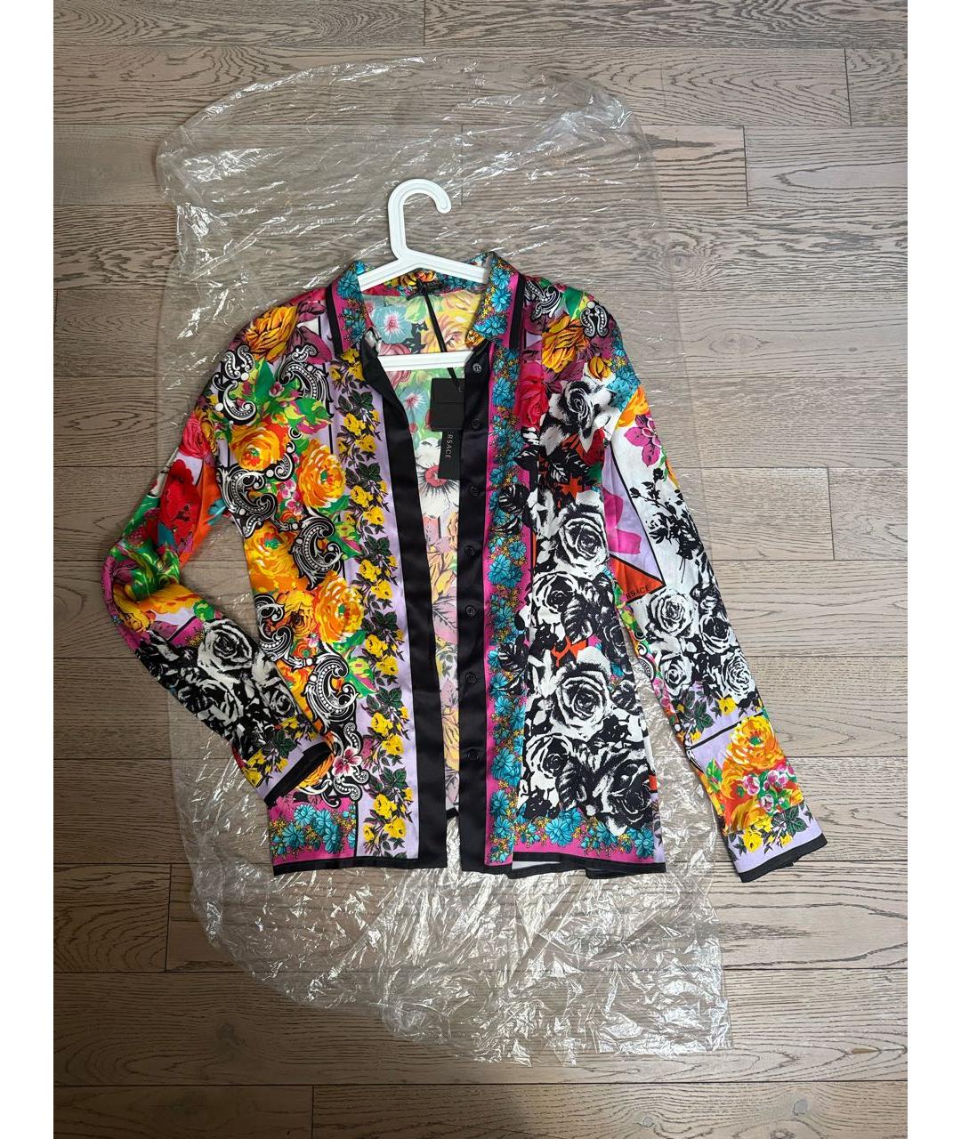 VERSACE Мульти шелковая рубашка, фото 6