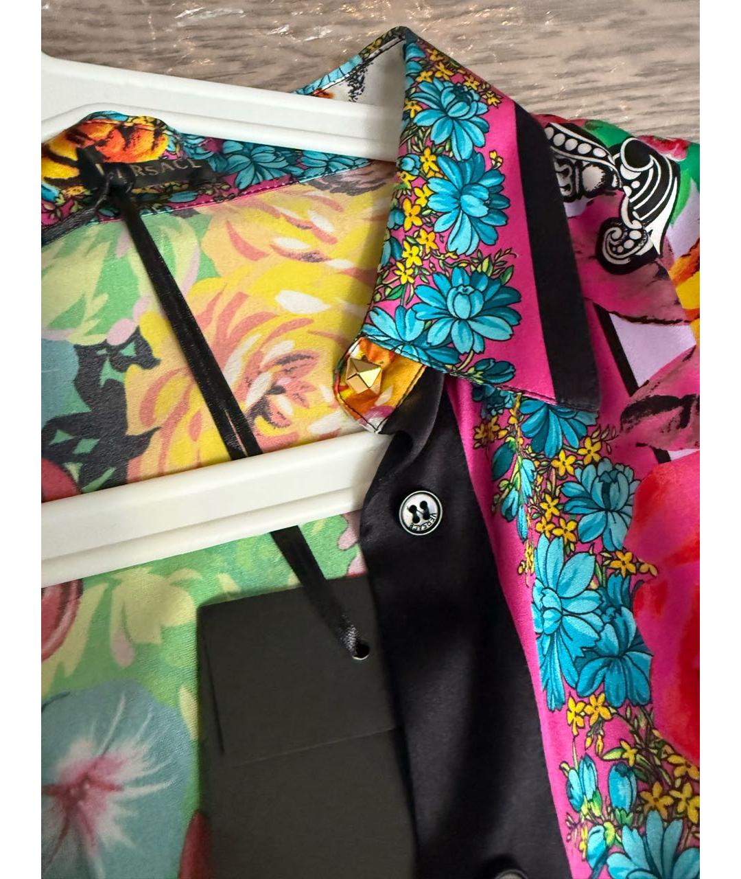 VERSACE Мульти шелковая рубашка, фото 3