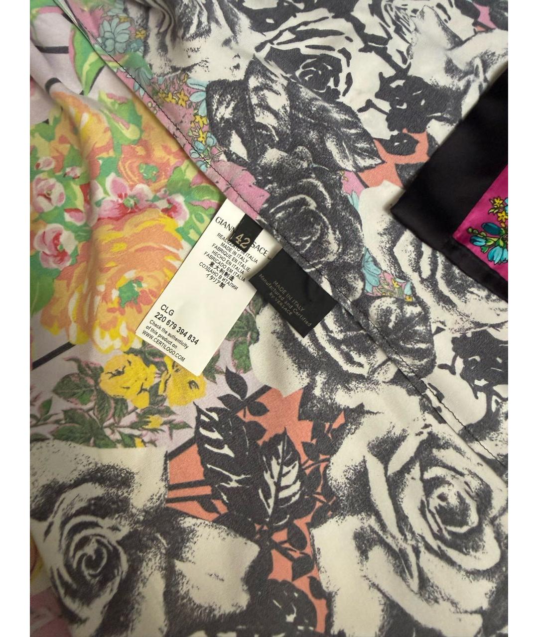 VERSACE Мульти шелковая рубашка, фото 5