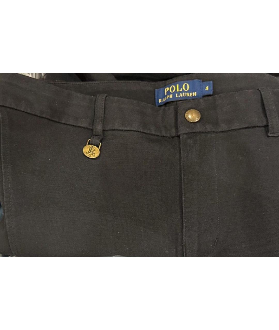 POLO RALPH LAUREN Черные хлопковые брюки узкие, фото 4