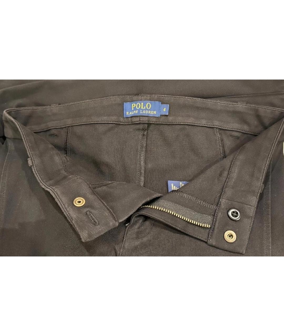 POLO RALPH LAUREN Черные хлопковые брюки узкие, фото 3