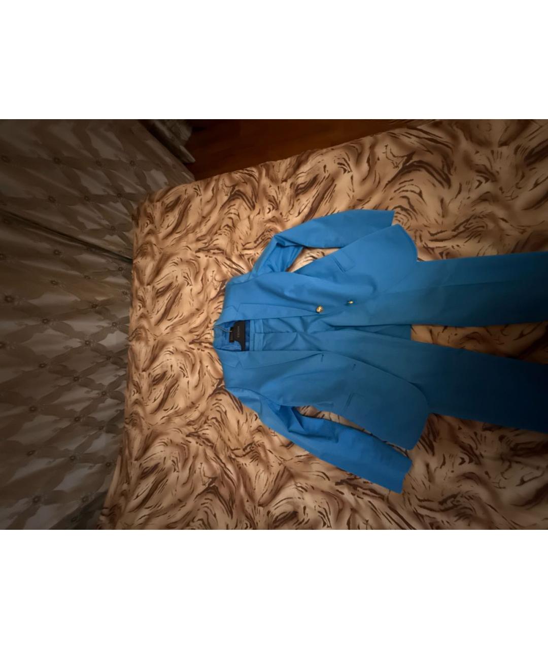 ESCADA Синий хлопко-эластановый костюм с брюками, фото 5