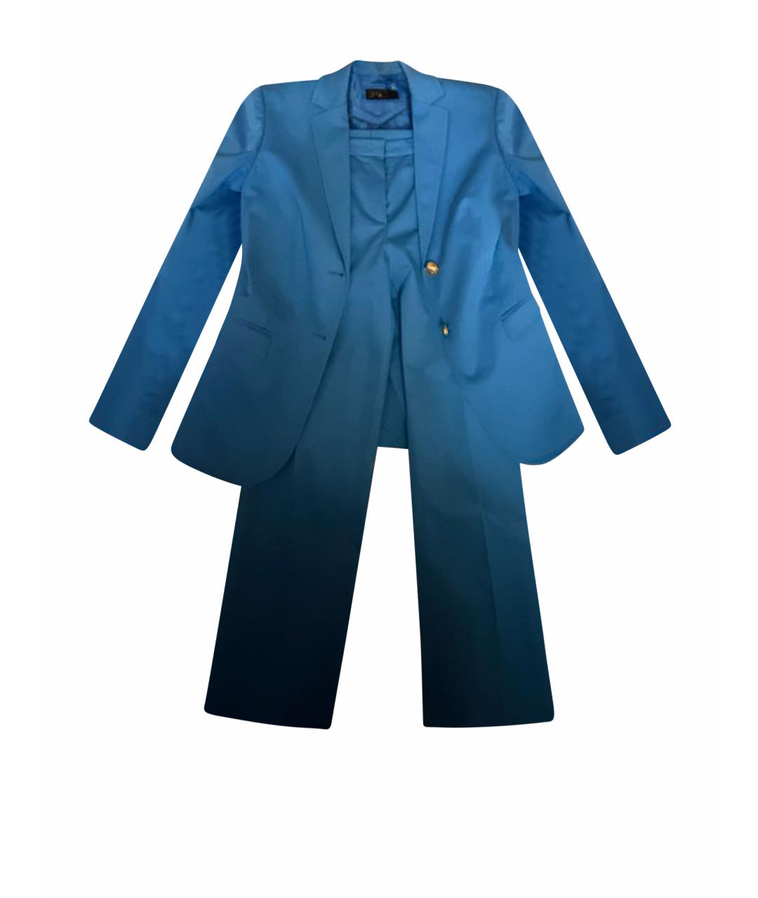 ESCADA Синий хлопко-эластановый костюм с брюками, фото 1