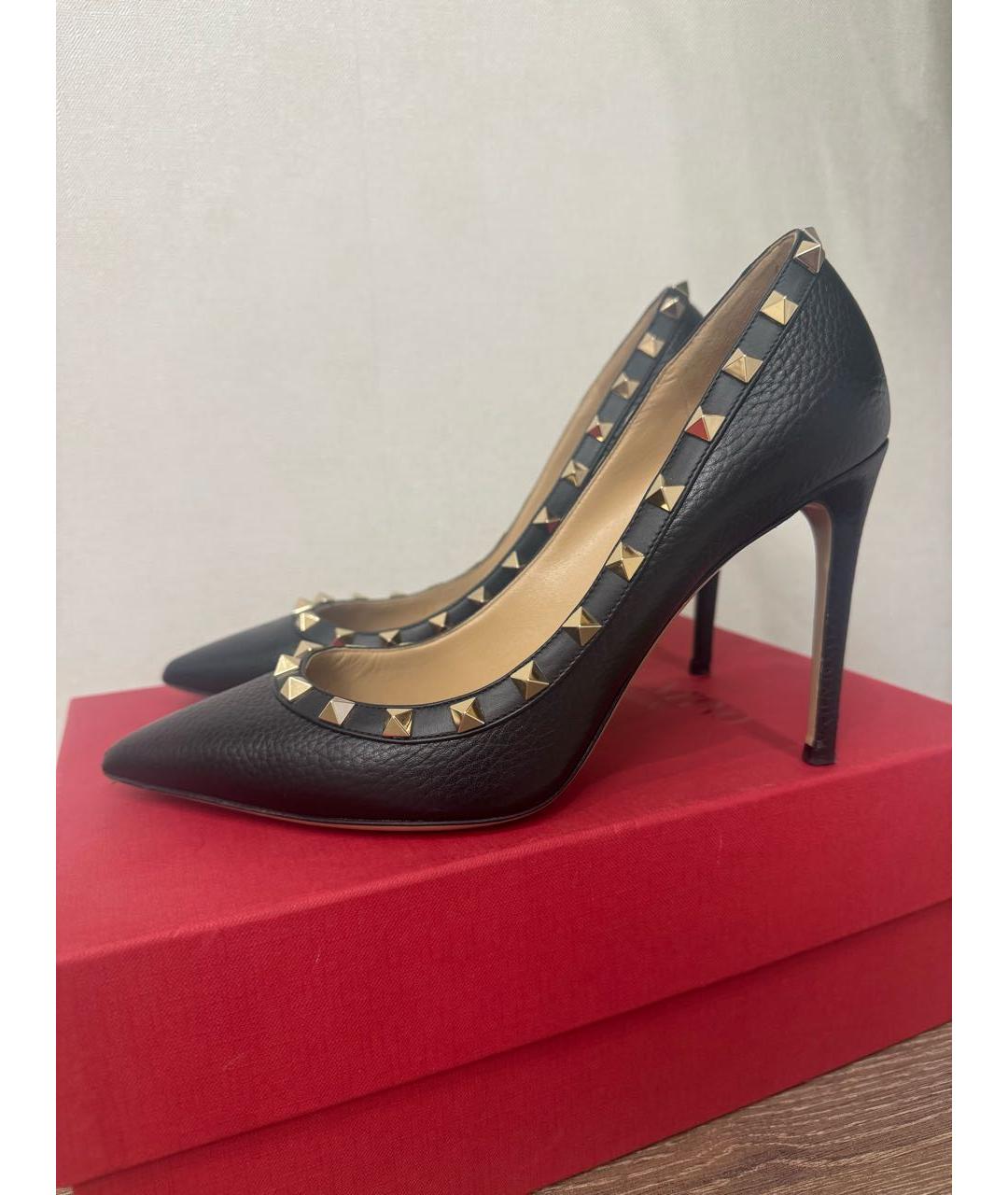 VALENTINO Черные кожаные туфли, фото 8