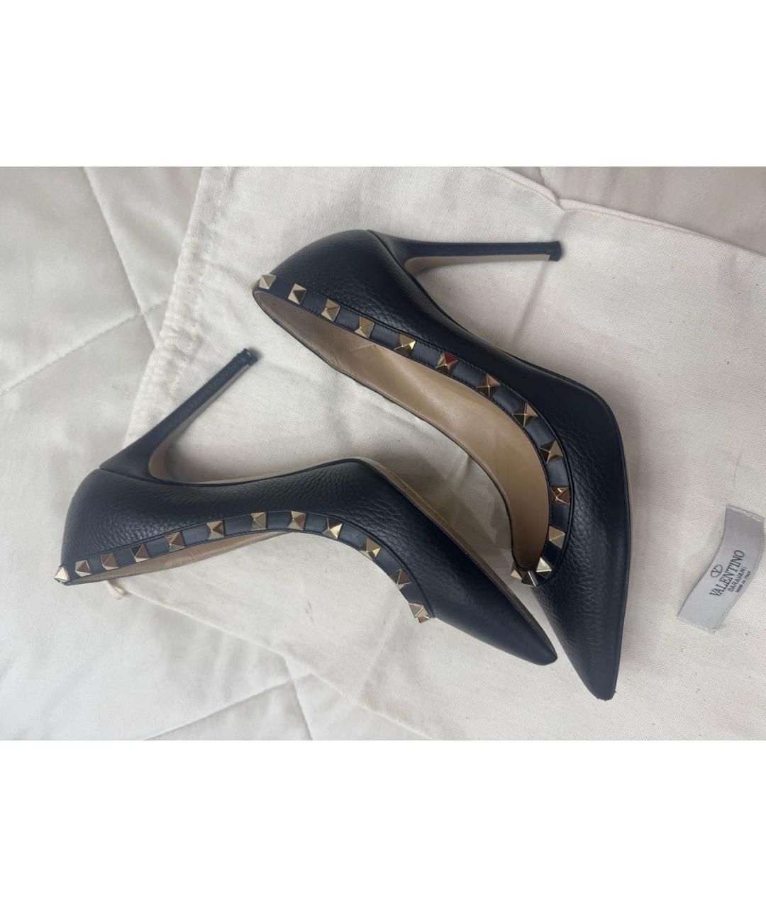 VALENTINO Черные кожаные туфли, фото 3