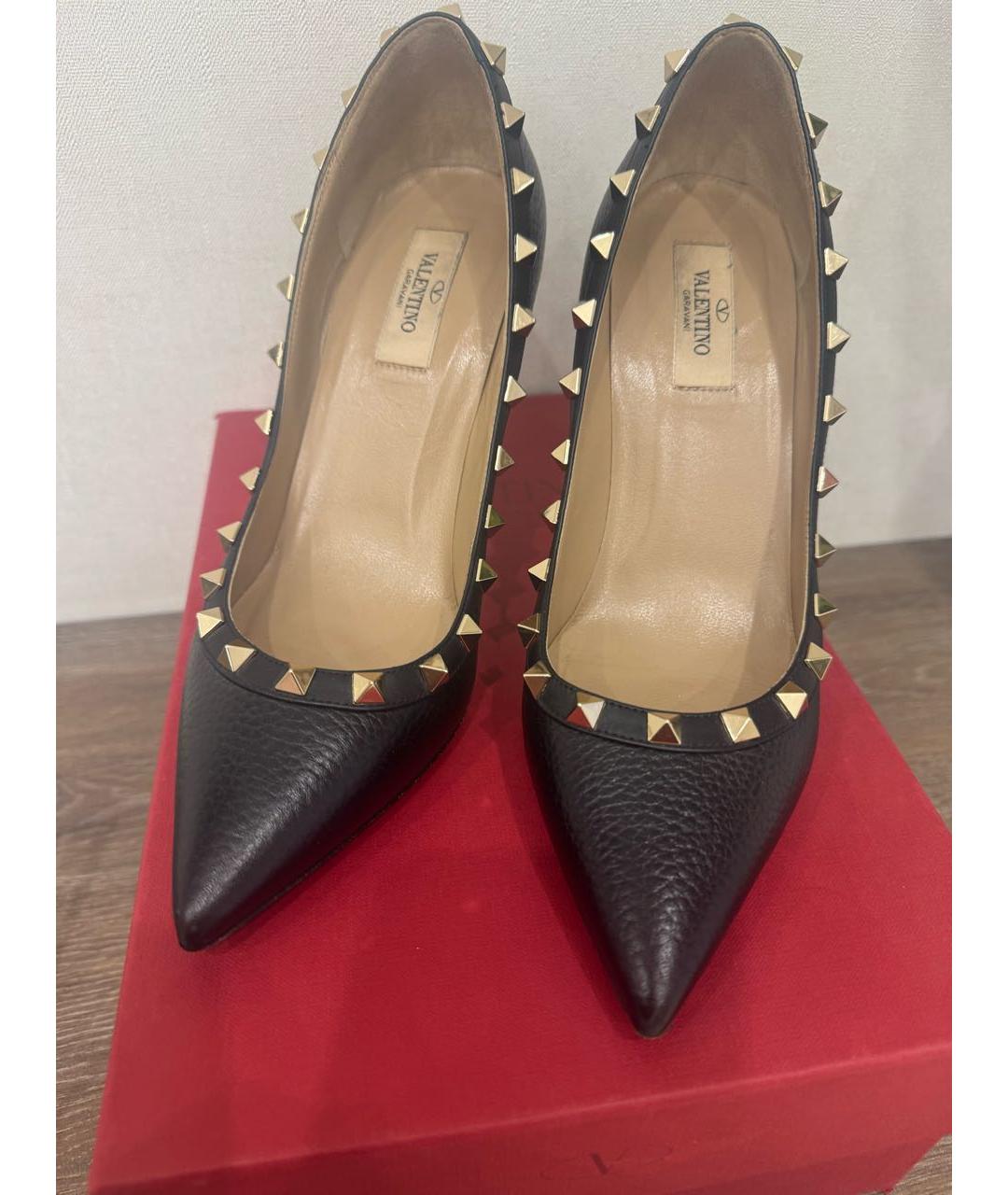 VALENTINO Черные кожаные туфли, фото 2