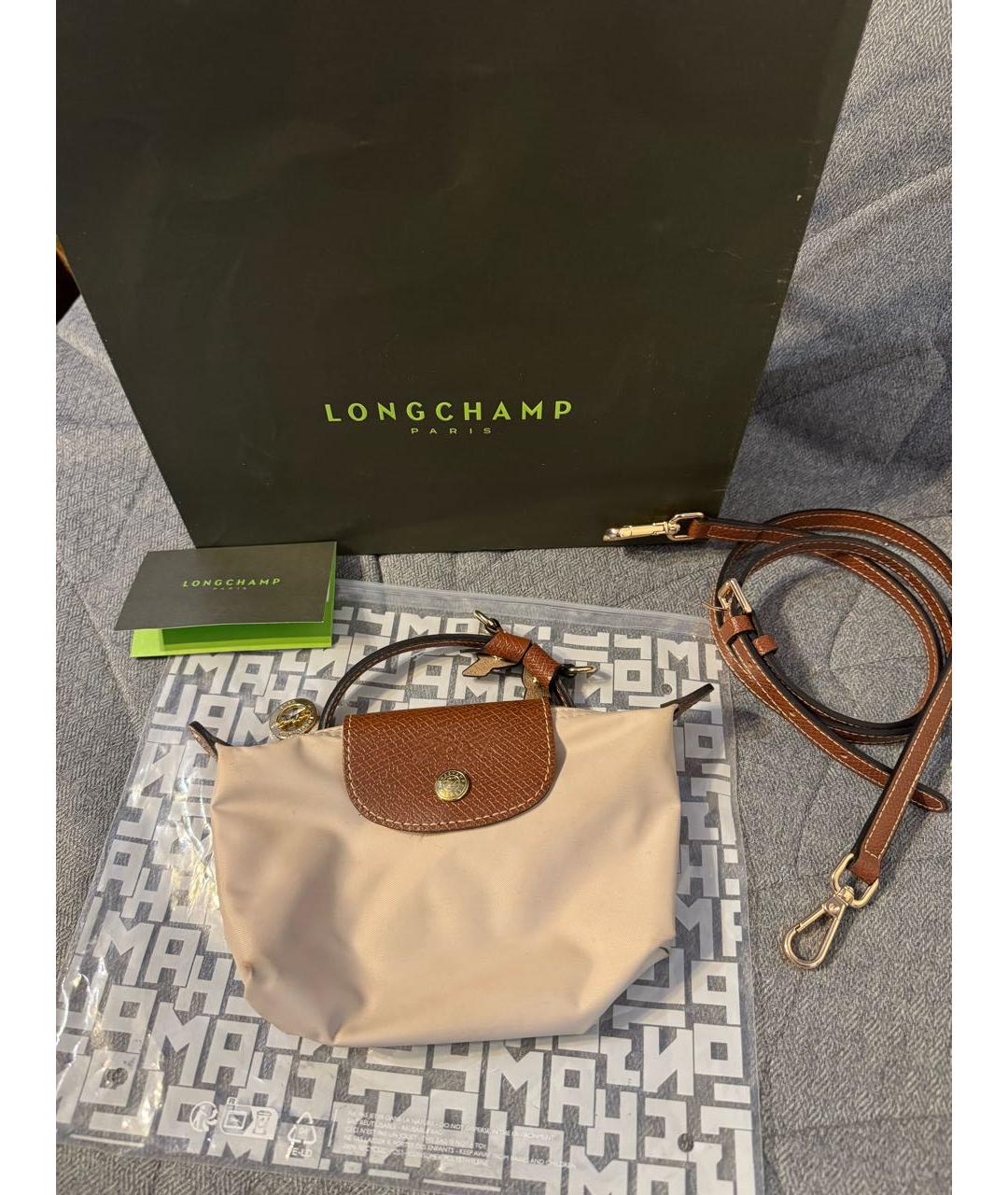 LONGCHAMP Бежевая сумка с короткими ручками, фото 2