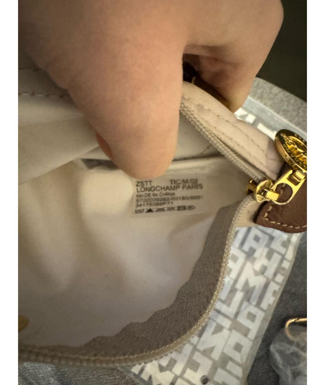 LONGCHAMP Бежевая сумка с короткими ручками, фото 5