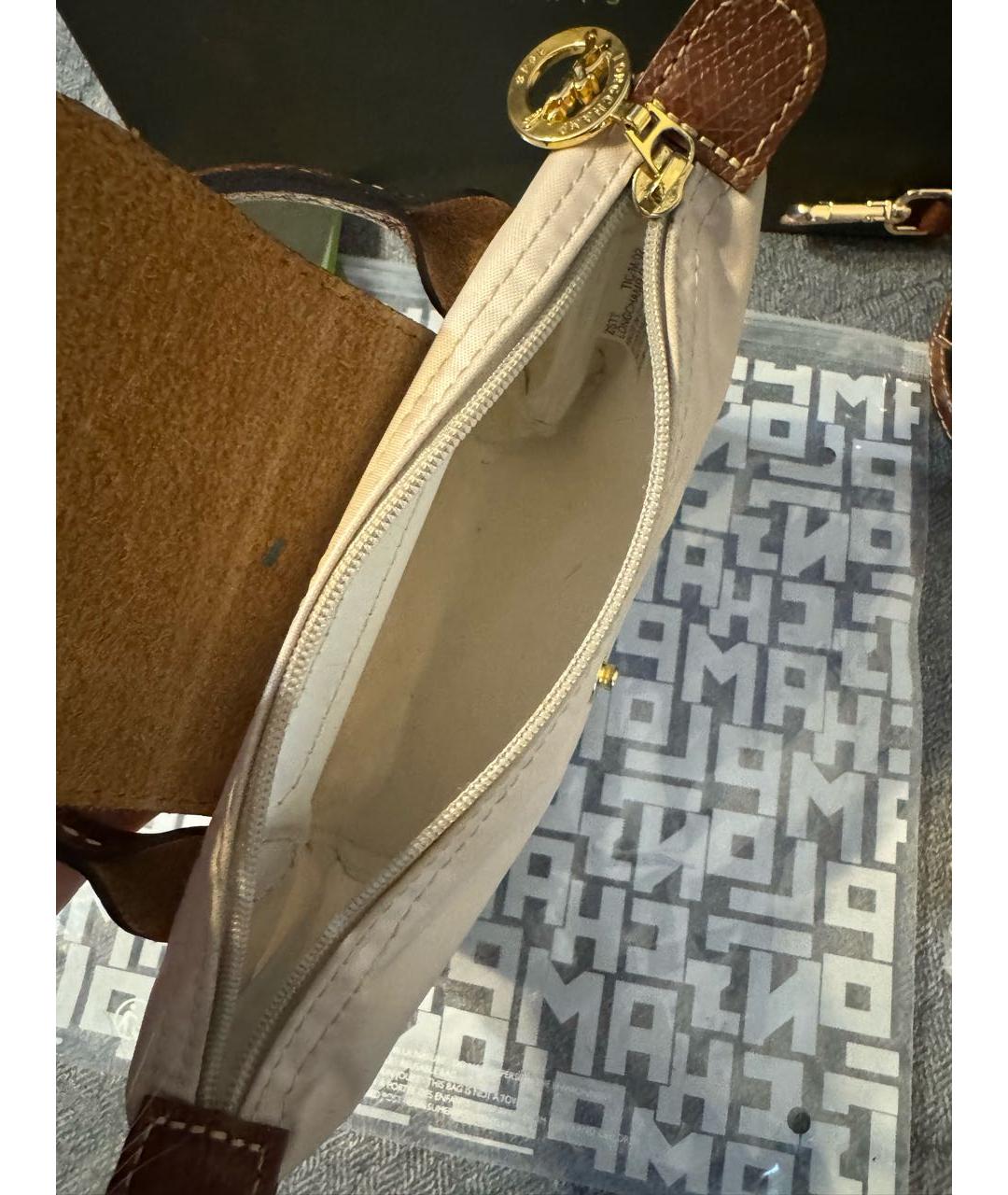 LONGCHAMP Бежевая сумка с короткими ручками, фото 4