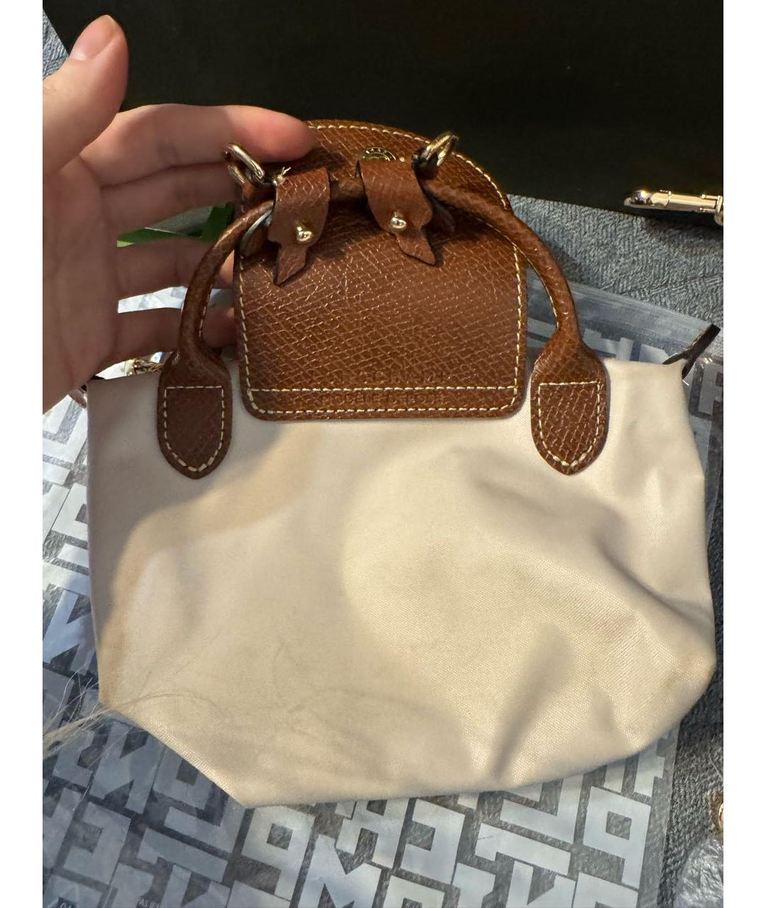 LONGCHAMP Бежевая сумка с короткими ручками, фото 3