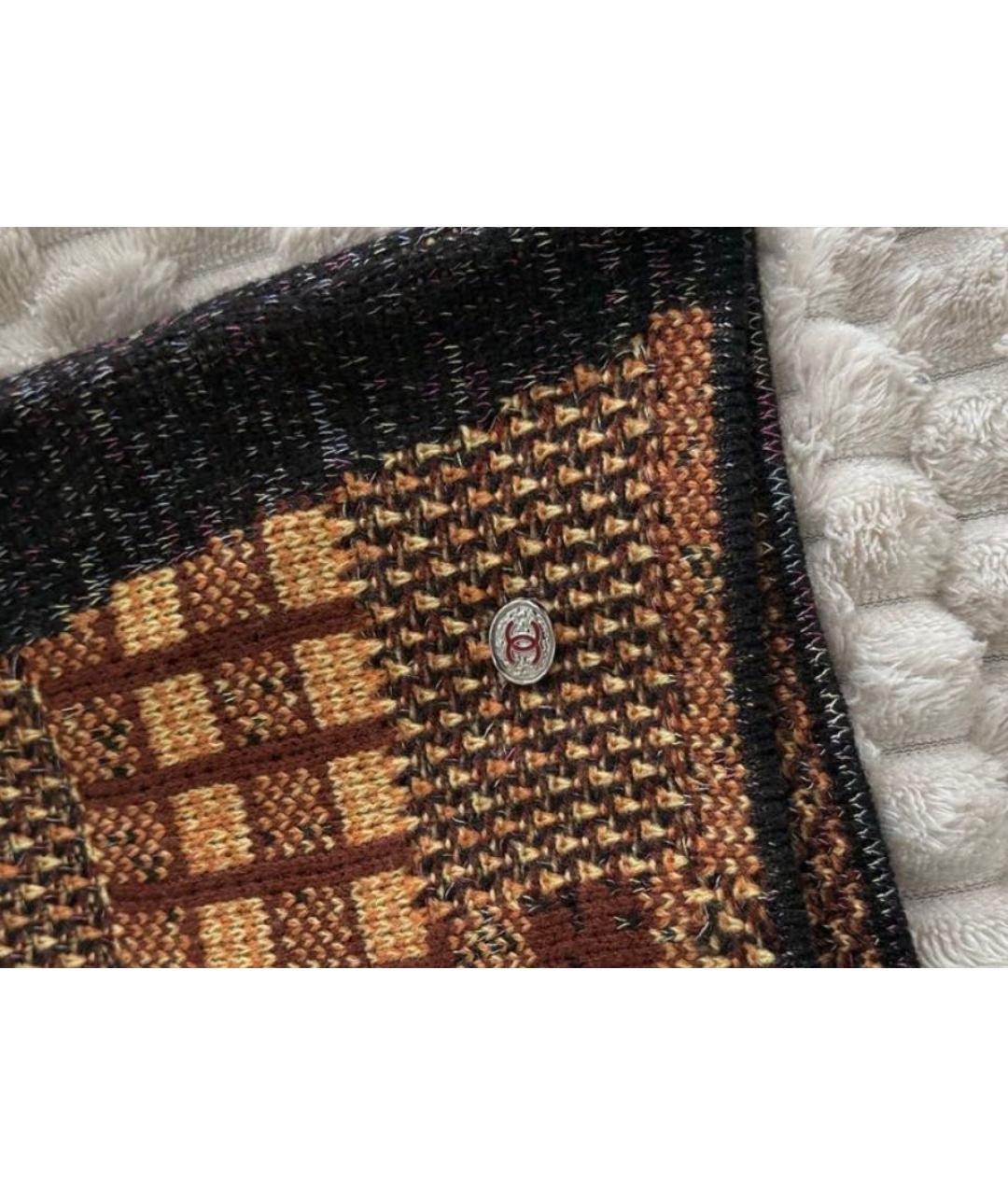 CHANEL Коричневая шерстяная жилетка, фото 3