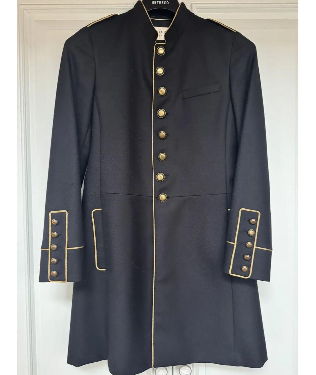 SAINT LAURENT Черный шерстяной жакет/пиджак, фото 8