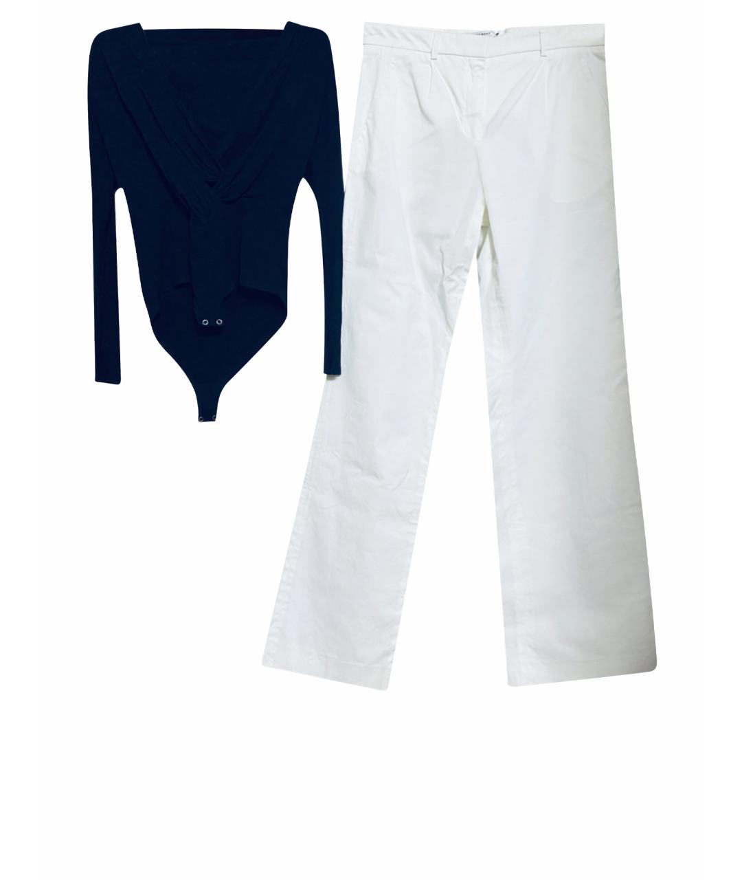 GIVENCHY Белые хлопковые прямые брюки, фото 1