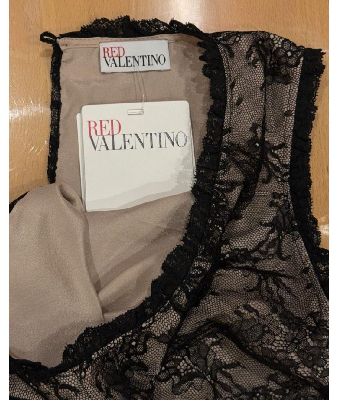 RED VALENTINO Черная полиэстеровая блузы, фото 3