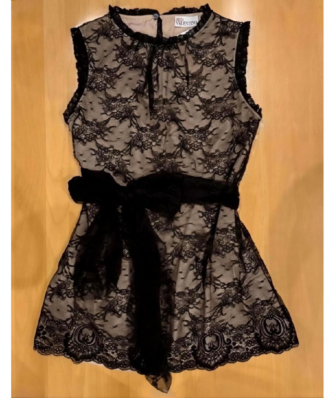 RED VALENTINO Черная полиэстеровая блузы, фото 6