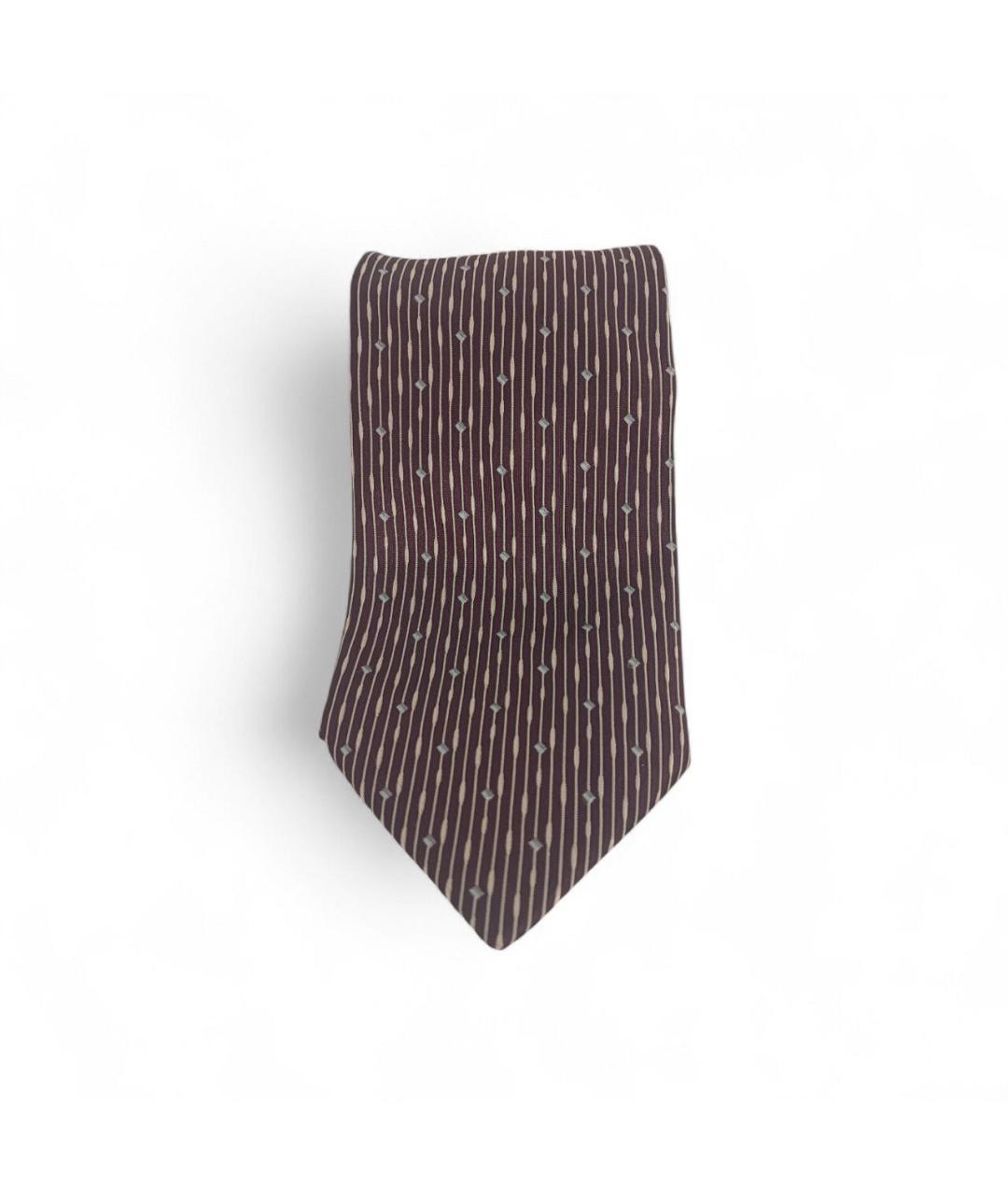 ARMANI COLLEZIONI Бордовый шелковый галстук, фото 6