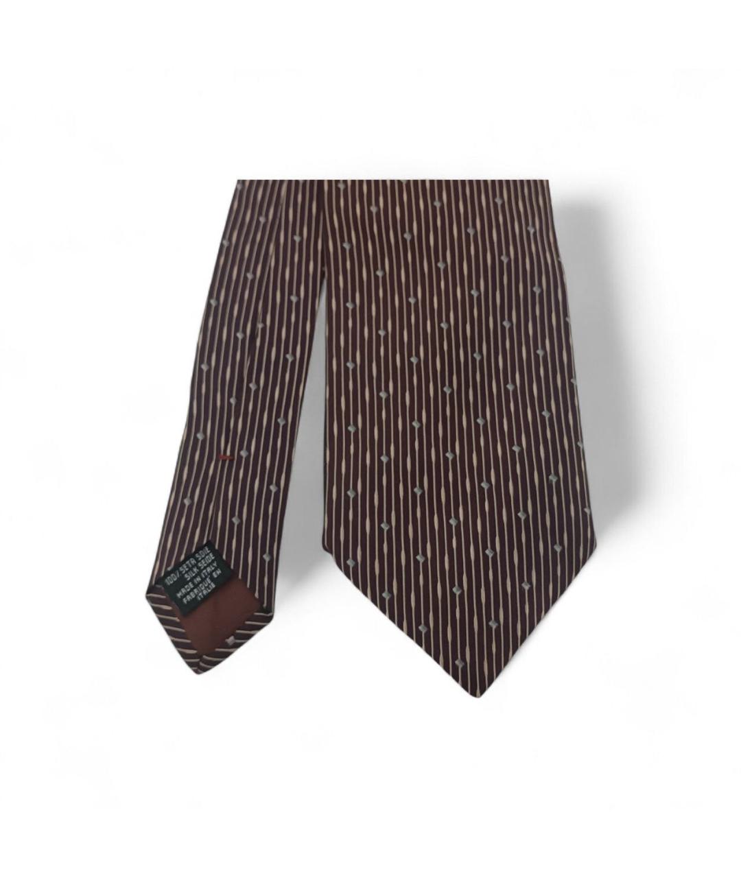ARMANI COLLEZIONI Бордовый шелковый галстук, фото 2