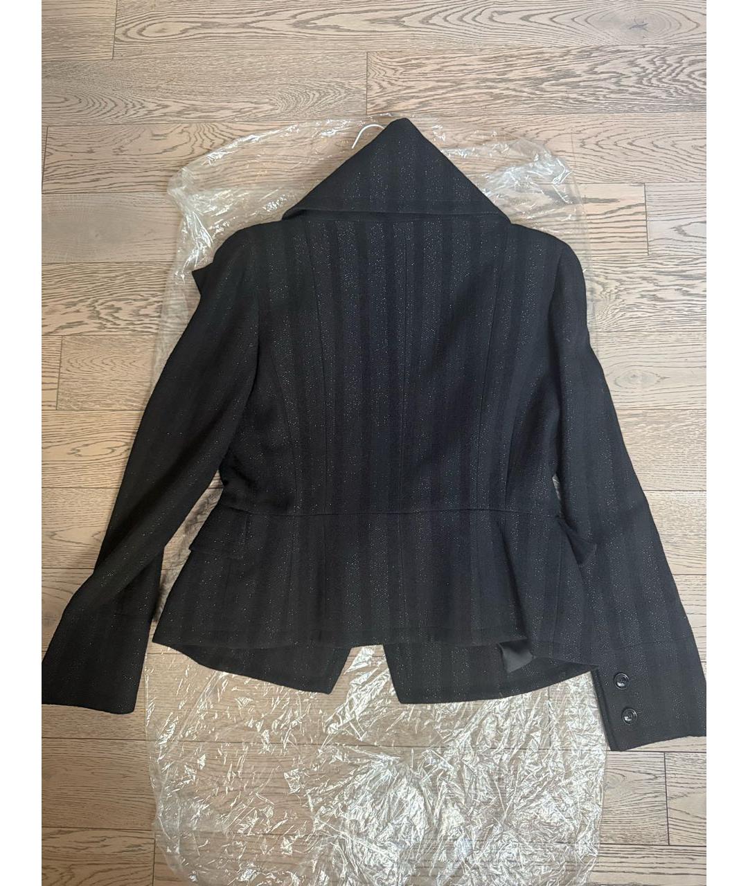 CHRISTIAN DIOR Черный шерстяной жакет/пиджак, фото 2