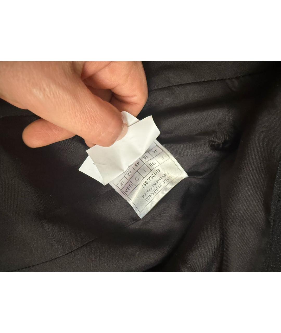 CHRISTIAN DIOR Черный шерстяной жакет/пиджак, фото 5