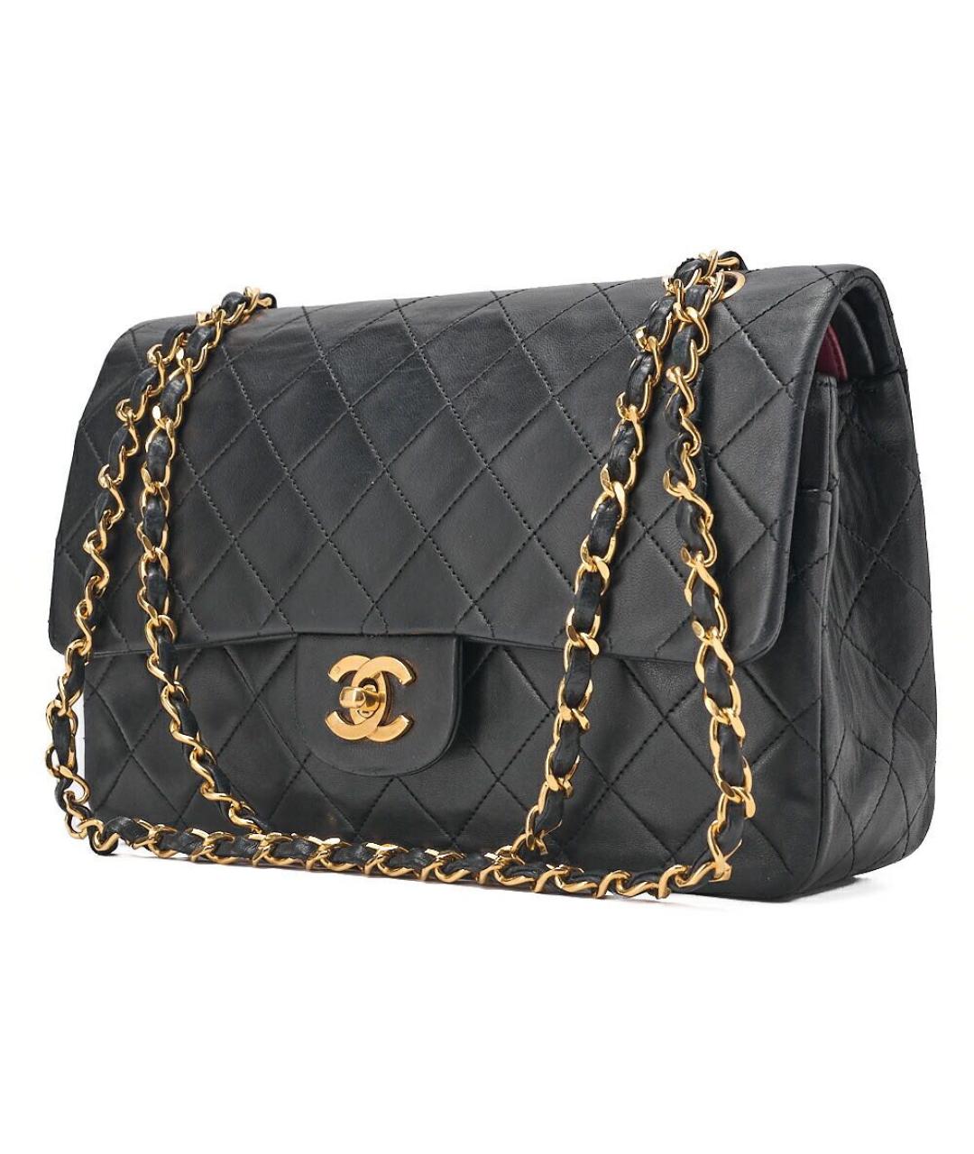 CHANEL Черная кожаная сумка через плечо, фото 2