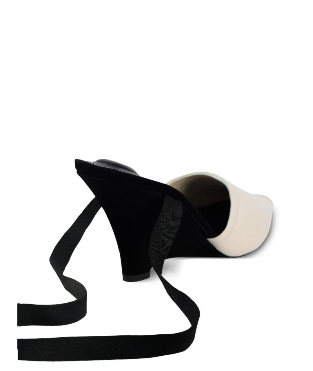 JACQUEMUS Бежевые текстильные босоножки, фото 5