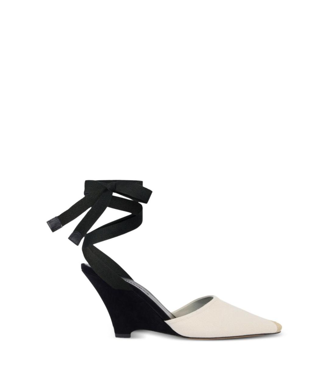 JACQUEMUS Бежевые текстильные босоножки, фото 1