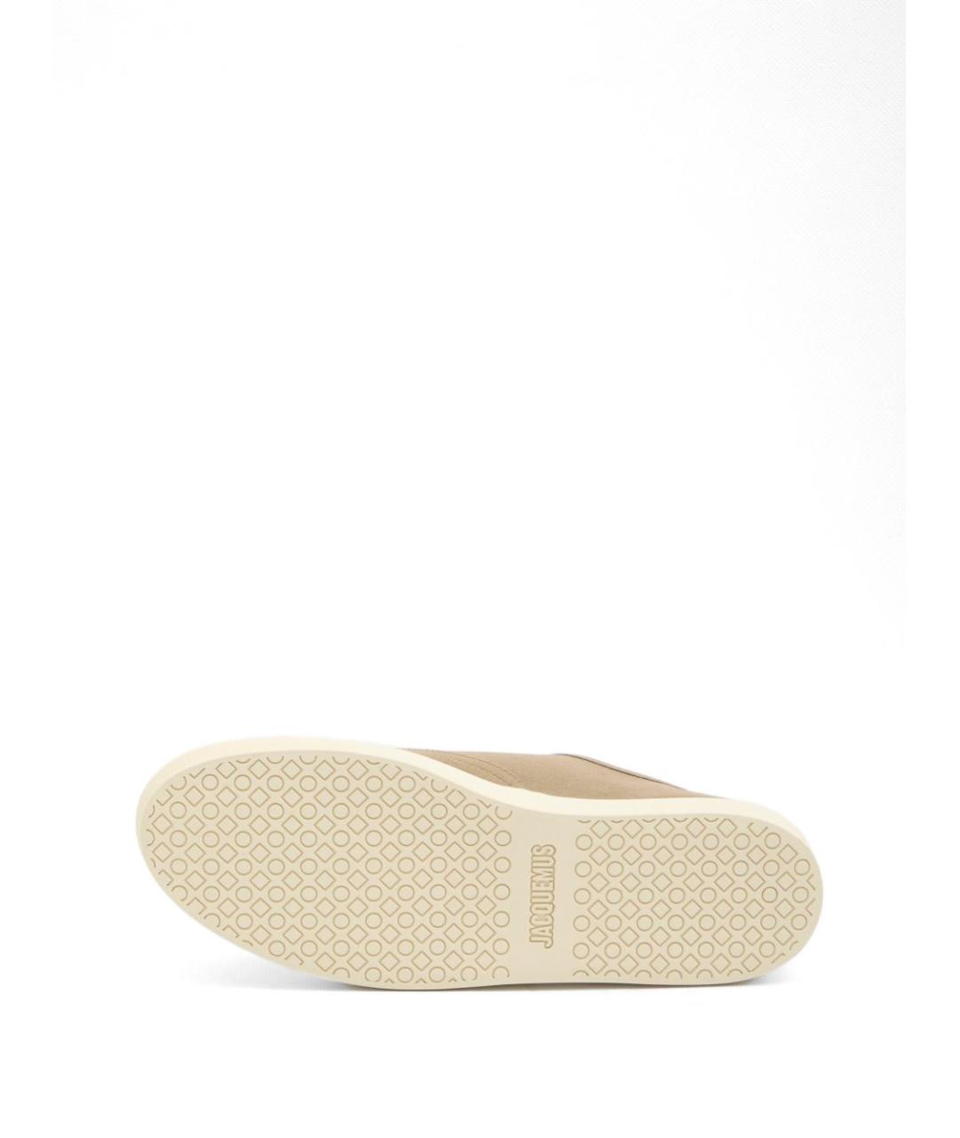 JACQUEMUS Хаки текстильные низкие кроссовки / кеды, фото 4