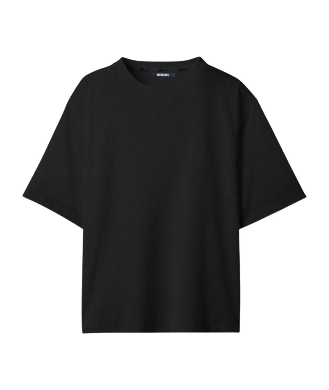 JACQUEMUS Черная хлопковая футболка, фото 1
