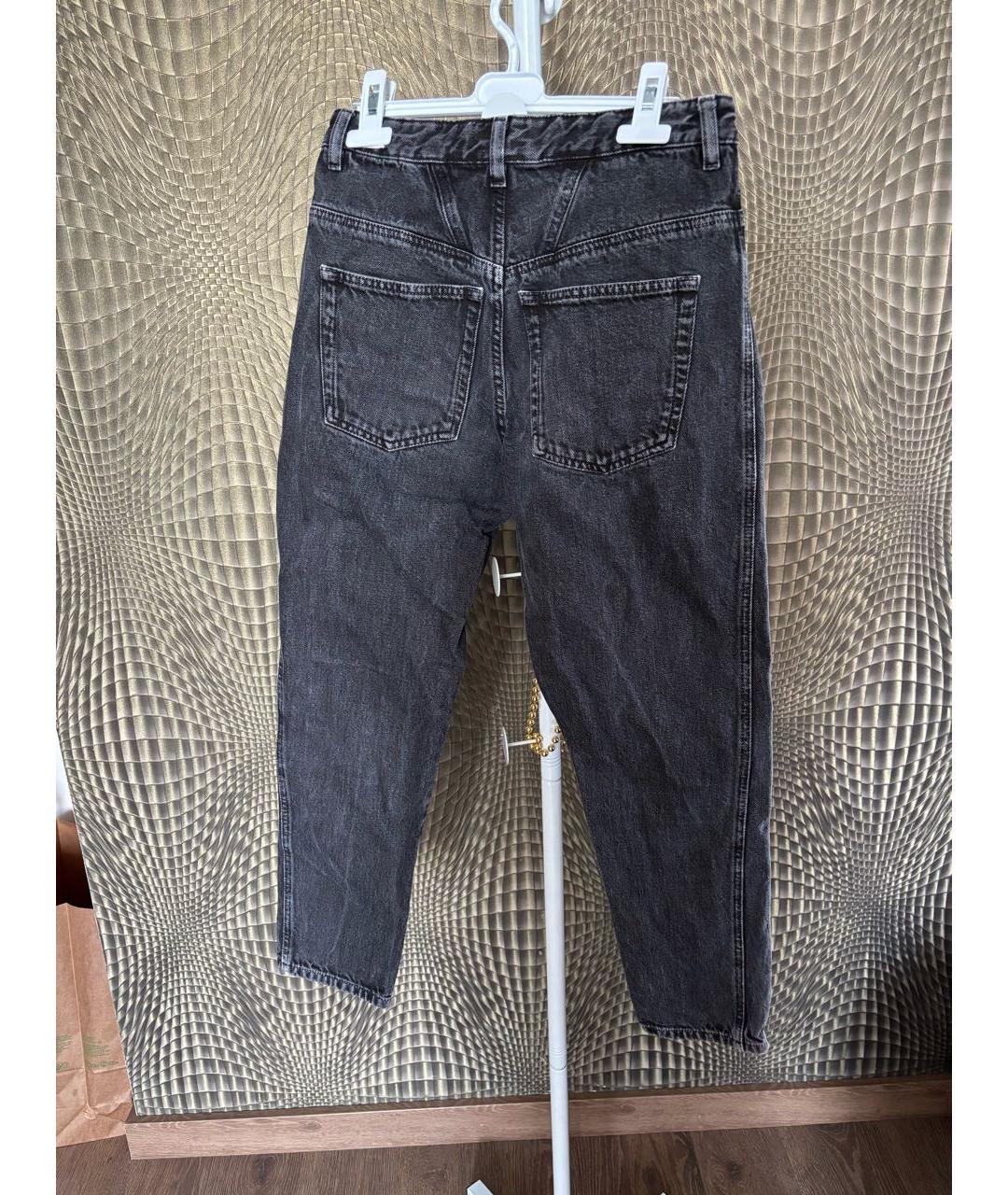 ISABEL MARANT ETOILE Серые хлопковые прямые джинсы, фото 2