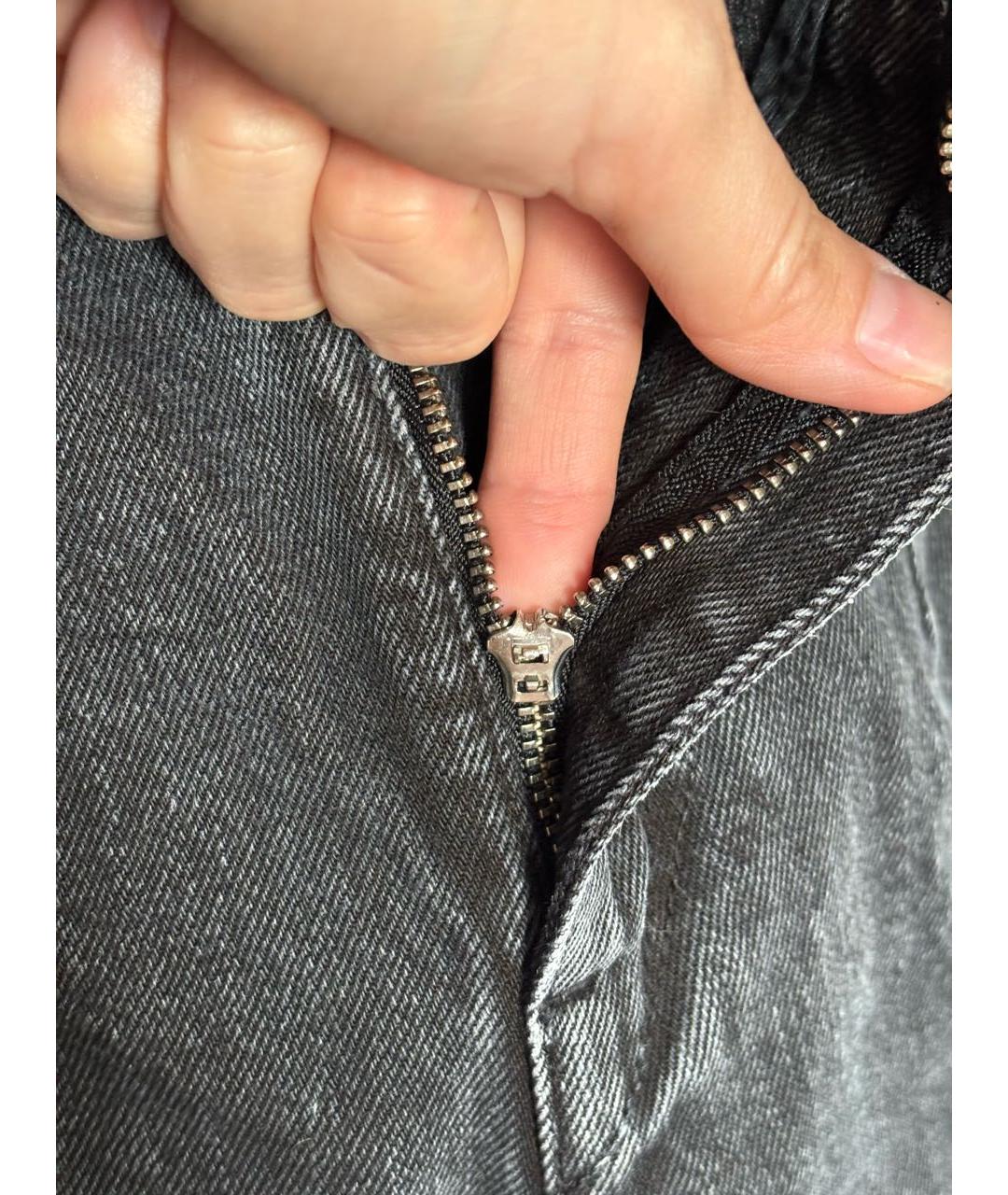 ISABEL MARANT ETOILE Серые хлопковые прямые джинсы, фото 6
