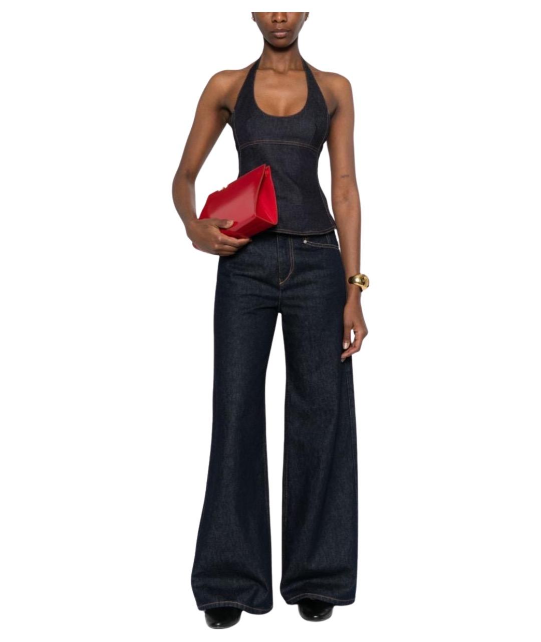 JACQUEMUS Синяя хлопковая майка, фото 1