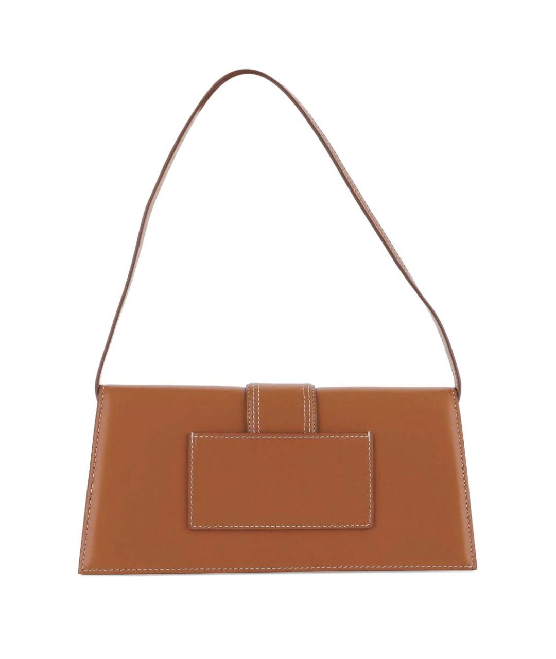 JACQUEMUS Коричневая кожаная сумка через плечо, фото 3