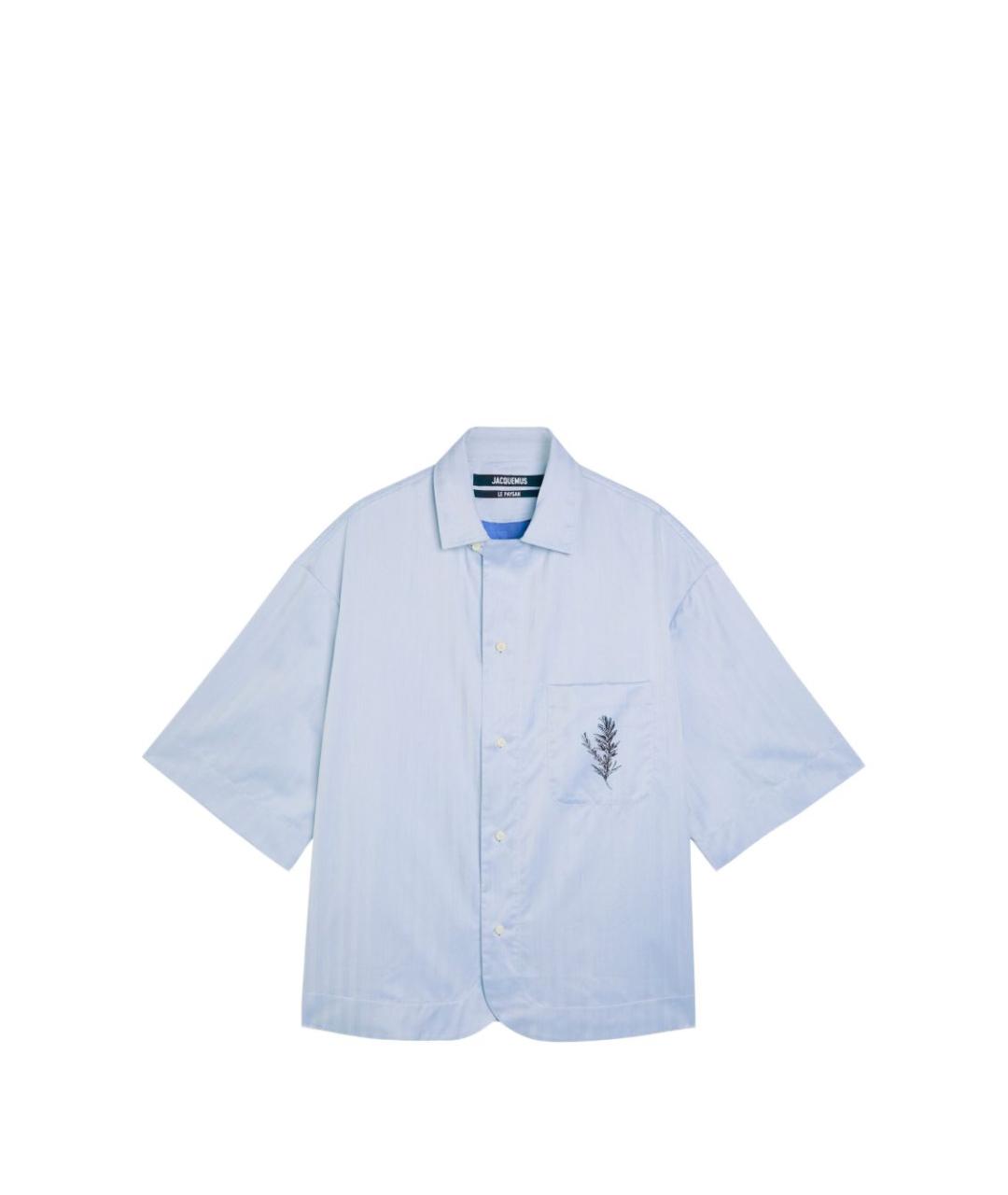 JACQUEMUS Голубая хлопковая кэжуал рубашка, фото 1