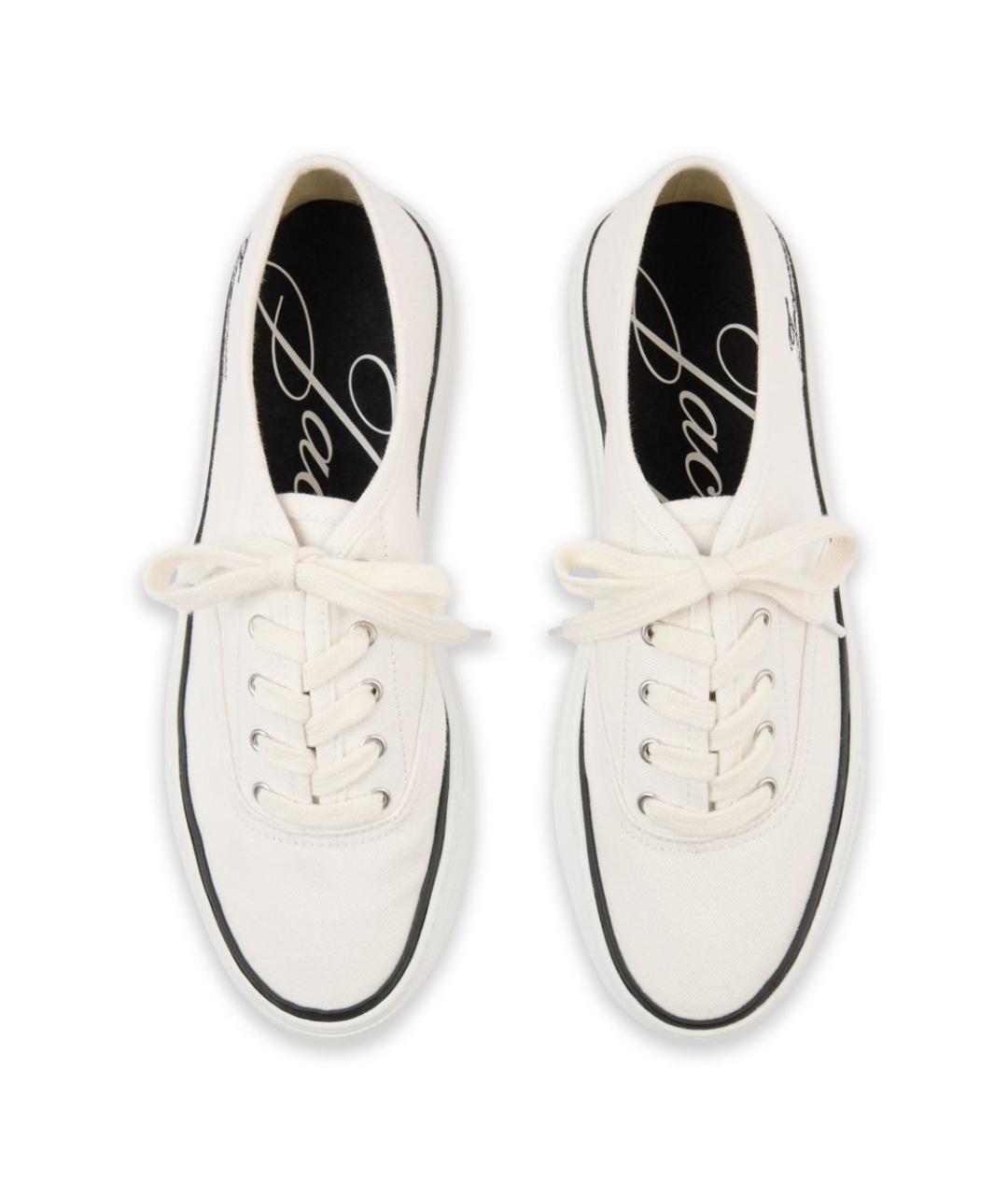 JACQUEMUS Белые текстильные низкие кроссовки / кеды, фото 3