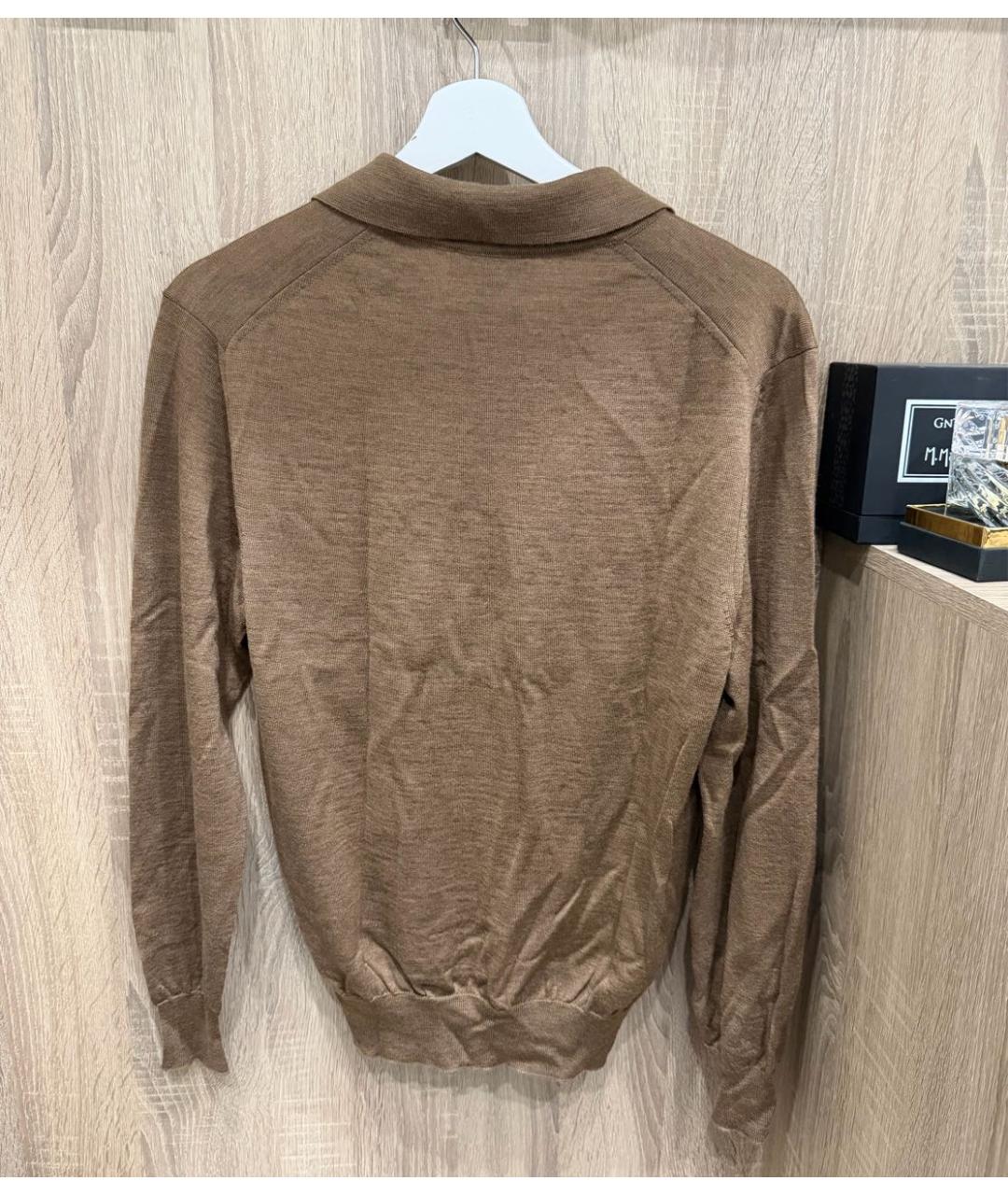 CANALI Бежевый шерстяной джемпер / свитер, фото 2