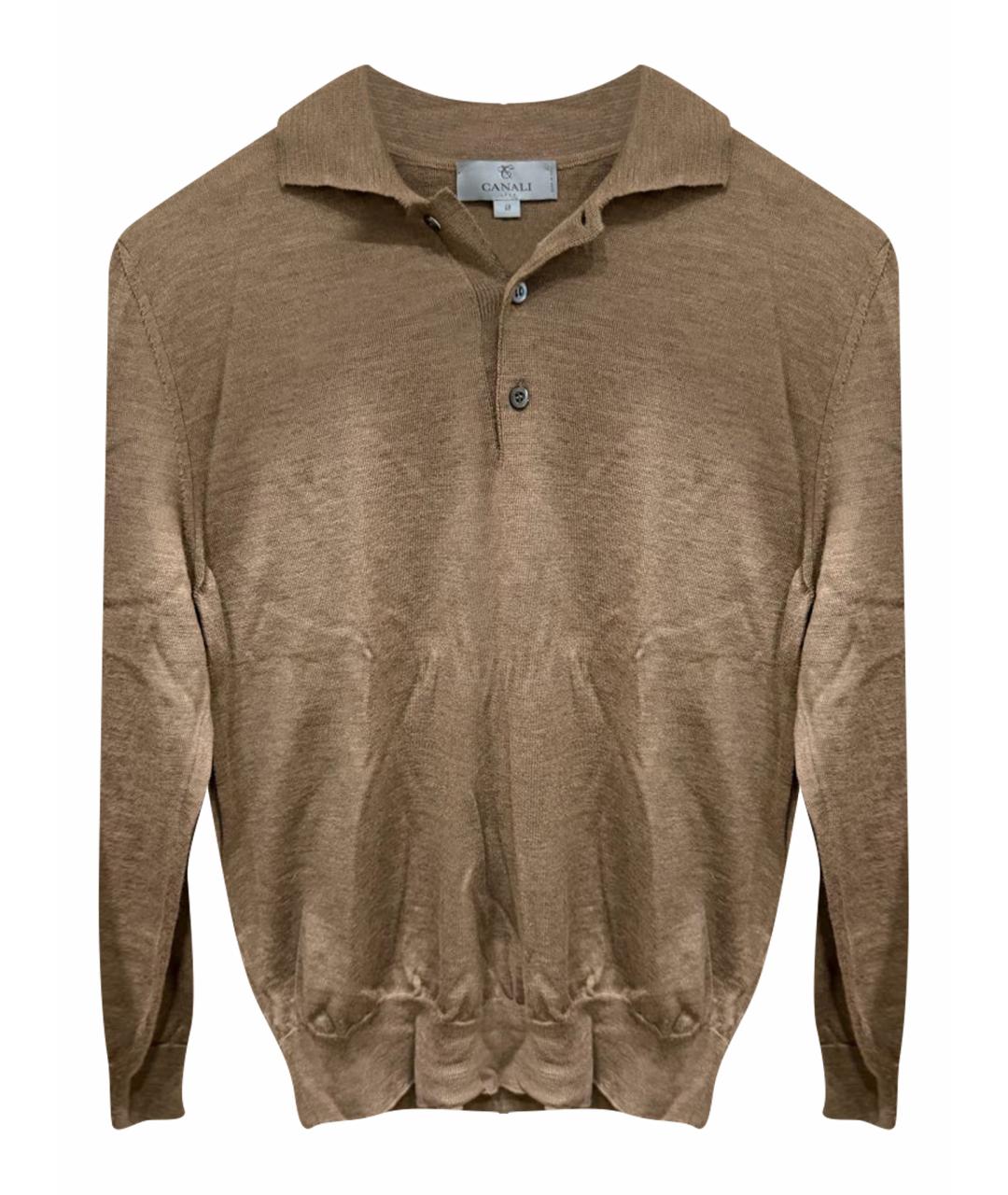 CANALI Бежевый шерстяной джемпер / свитер, фото 1
