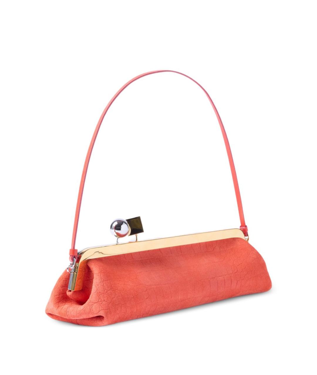 JACQUEMUS Красная кожаная сумка через плечо, фото 3