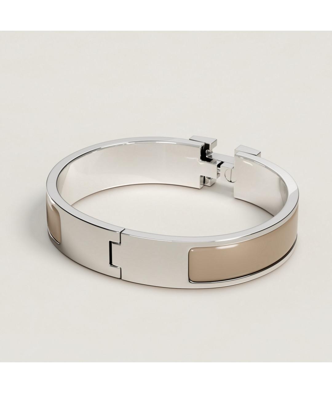 HERMES Серебрянный металлический браслет, фото 2