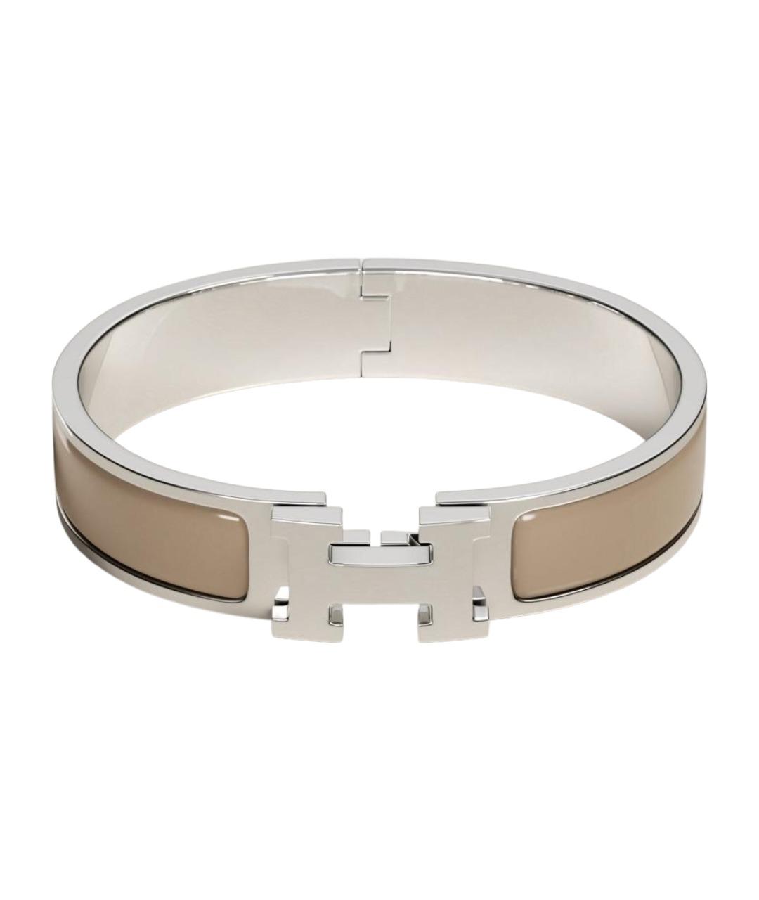 HERMES Серебрянный металлический браслет, фото 1