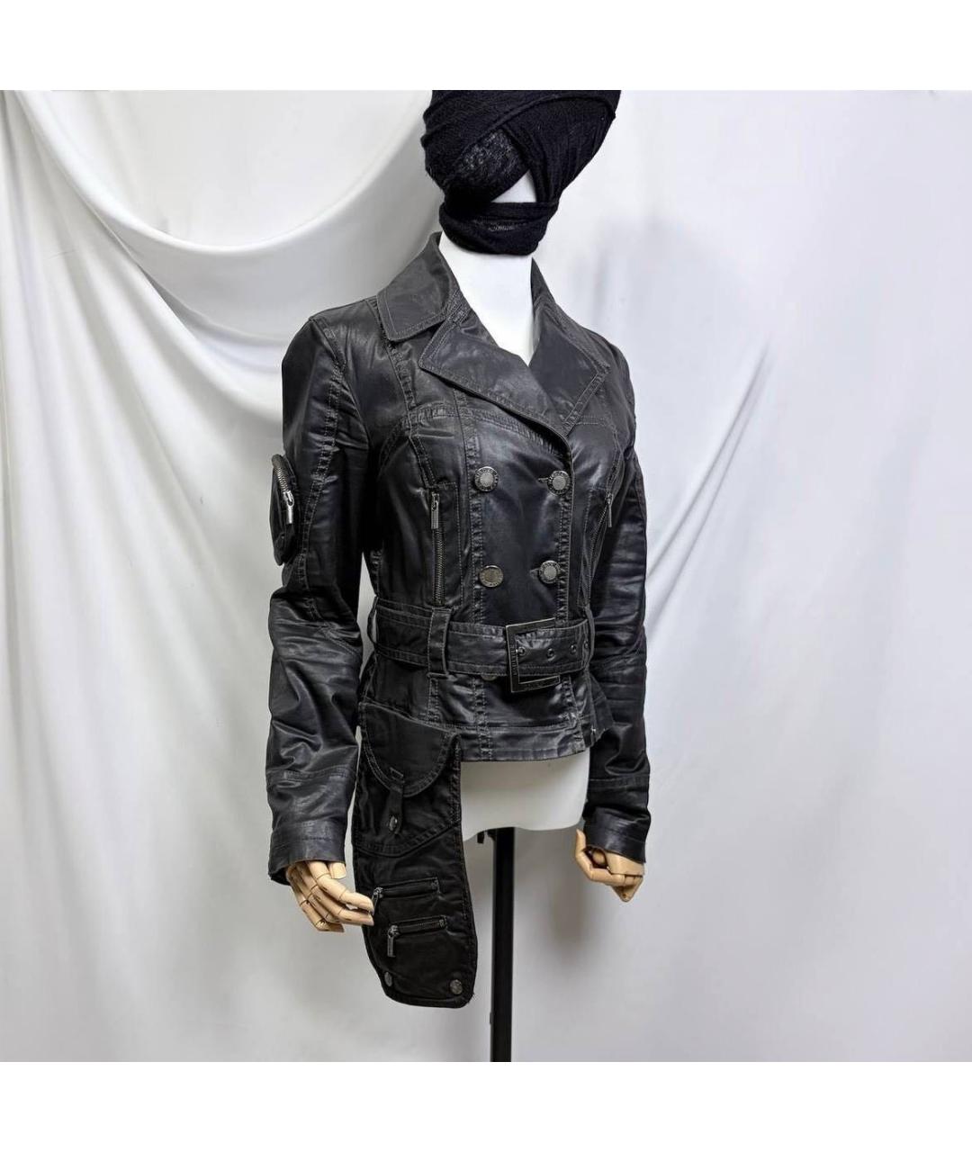 JEAN PAUL GAULTIER Черный хлопковый тренч/плащ, фото 3