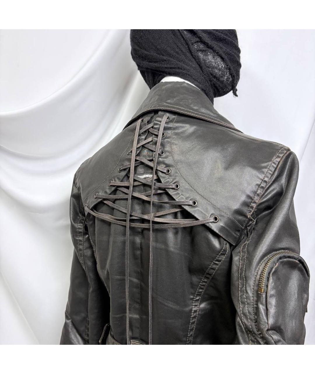 JEAN PAUL GAULTIER Черный хлопковый тренч/плащ, фото 4