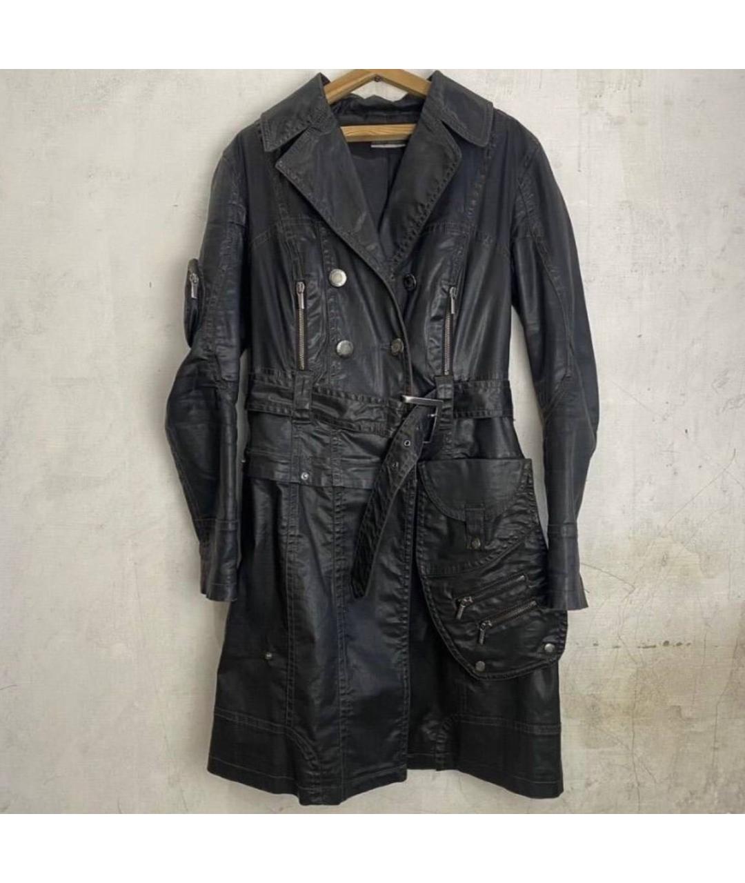 JEAN PAUL GAULTIER Черный хлопковый тренч/плащ, фото 9